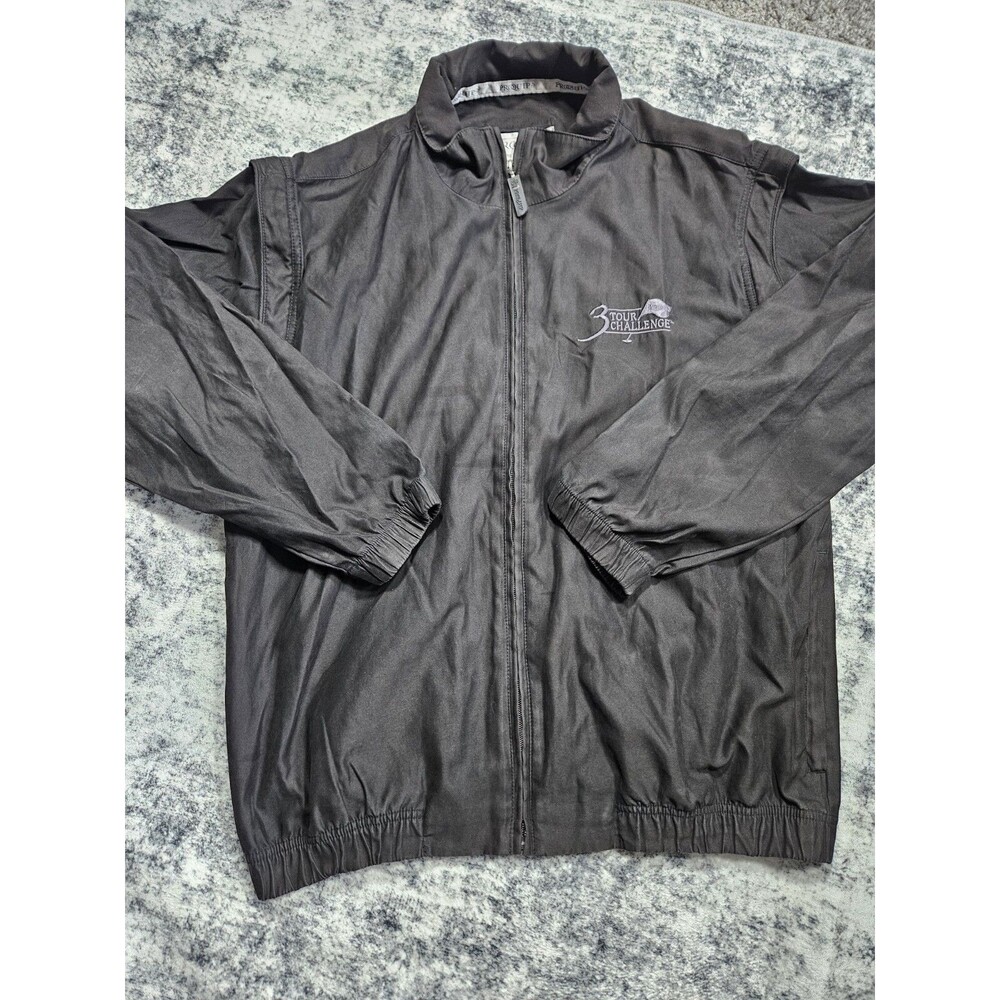 Pro Quip Golf Jacket Large removable sleeves black Wendy's 3 Tour Challenge M&Ms